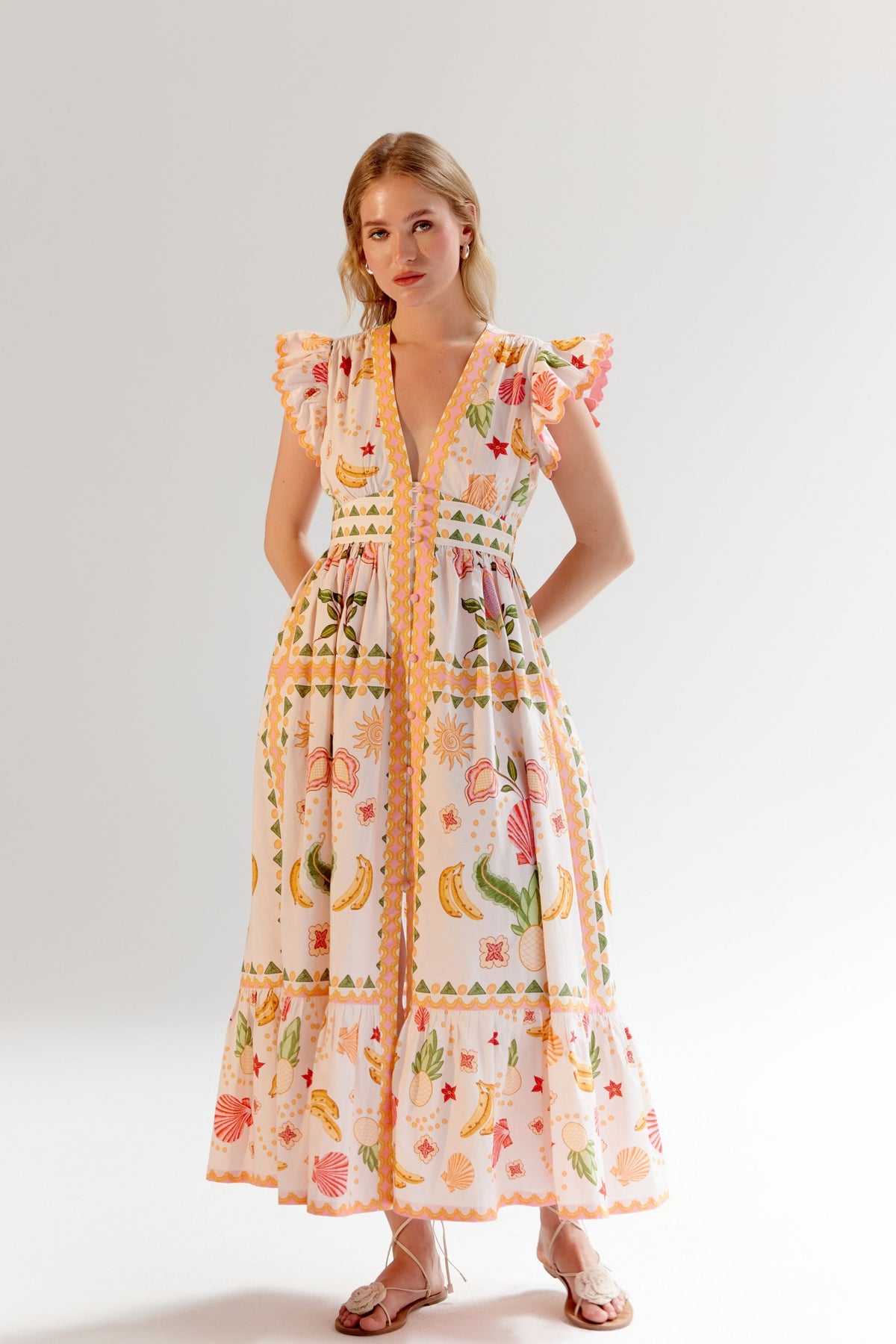 Seashell Ecru Estella Maxi Dress