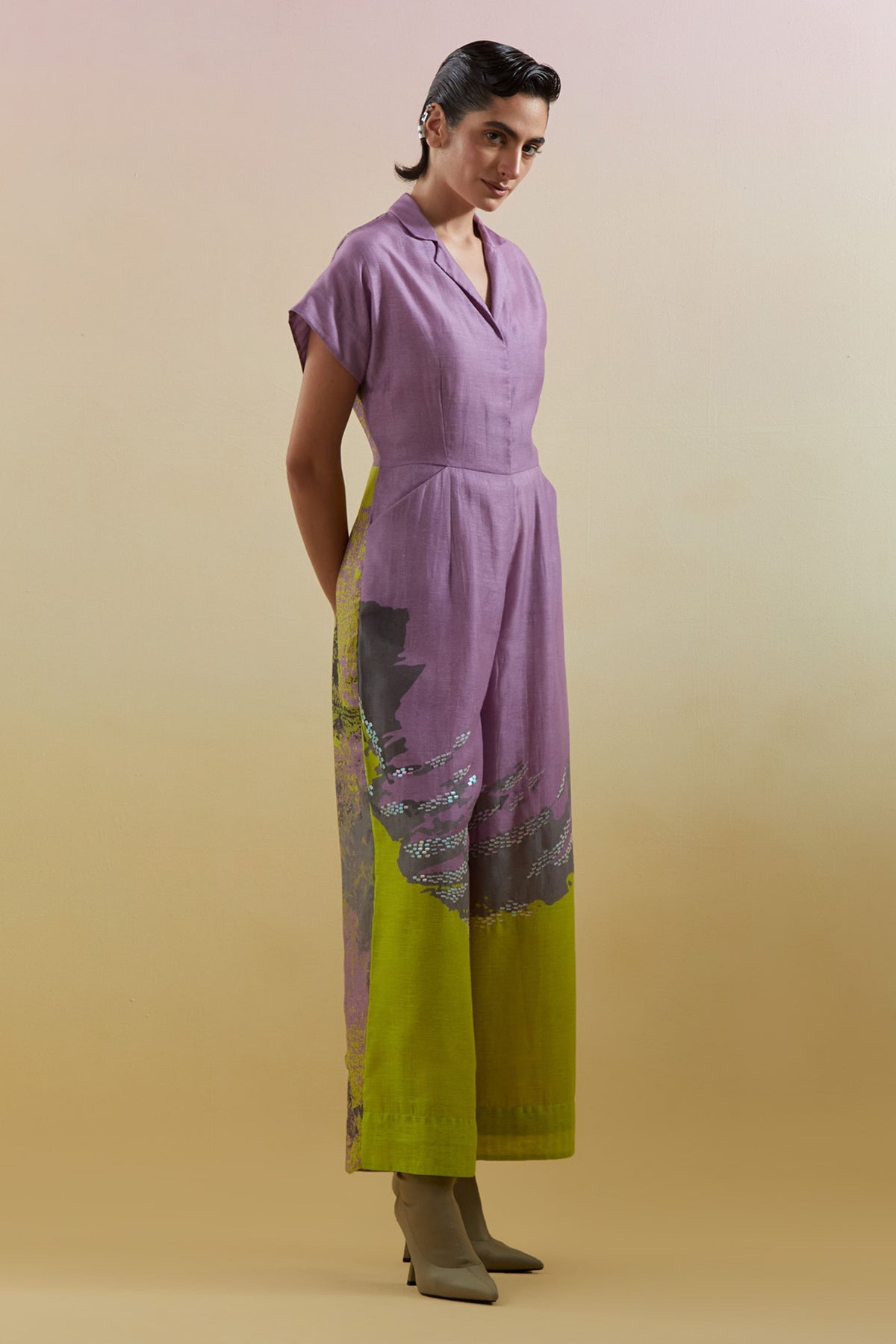 Gliss Lilac & Neon Jumpsuit