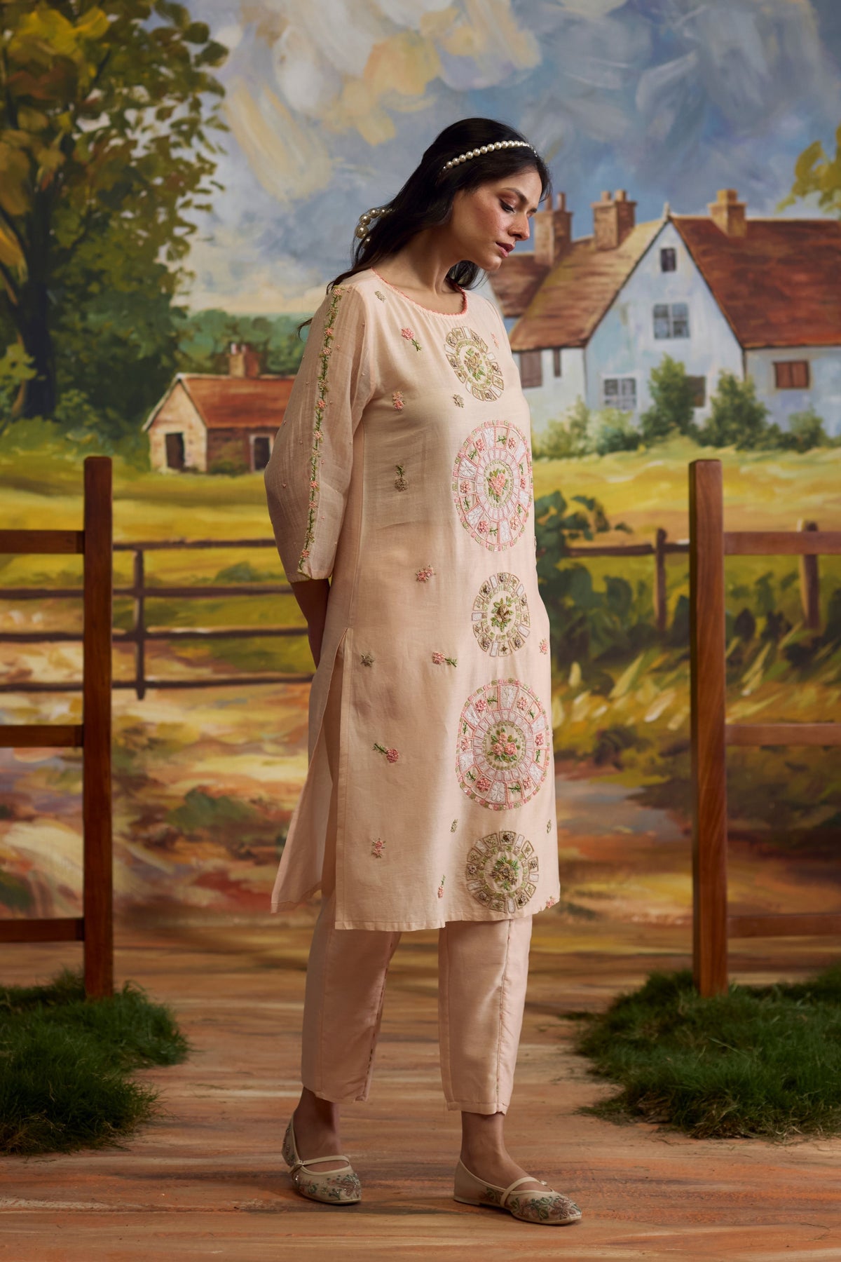 Sorbet Floral Beaded Kurta