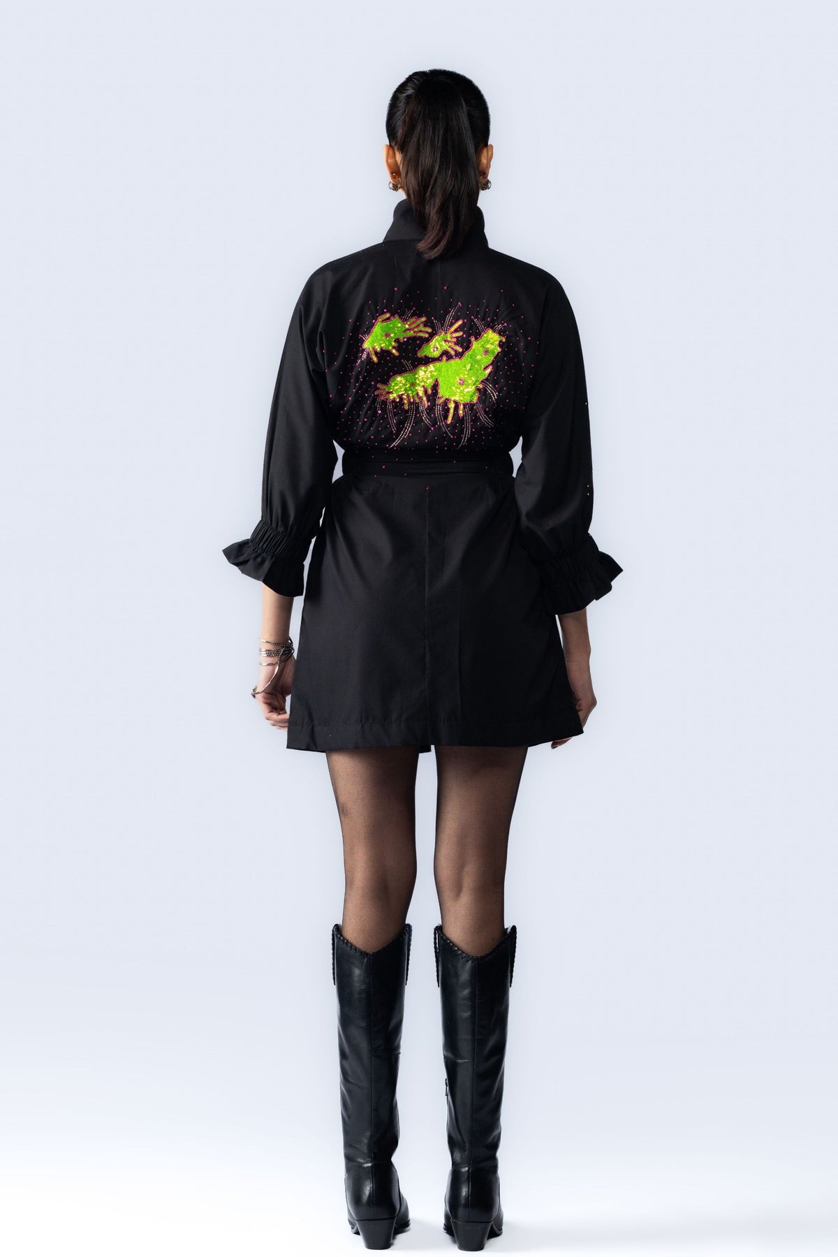 Seraphic Black Sequin Dress