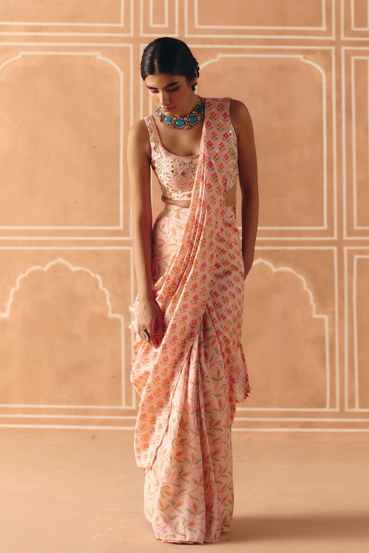 Blush Pink Pre Draped Spree