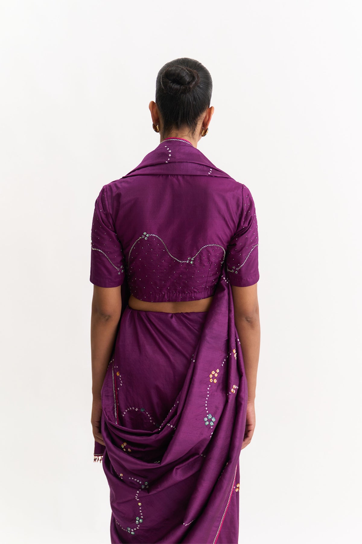 Mori Wine Saree