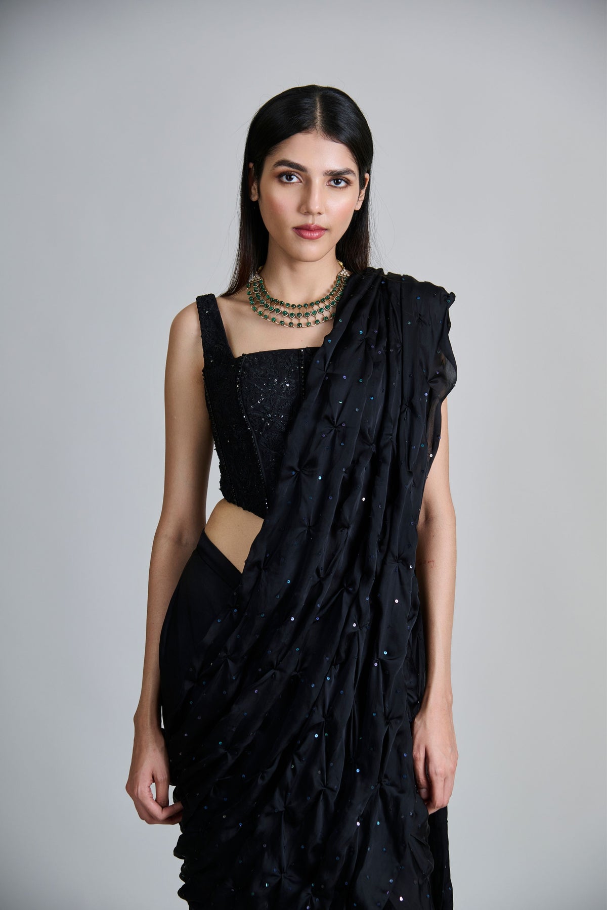 Yuki Draped Saree Set