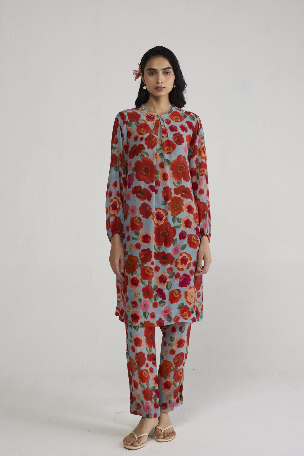 Haruka Crepe Tunic Set