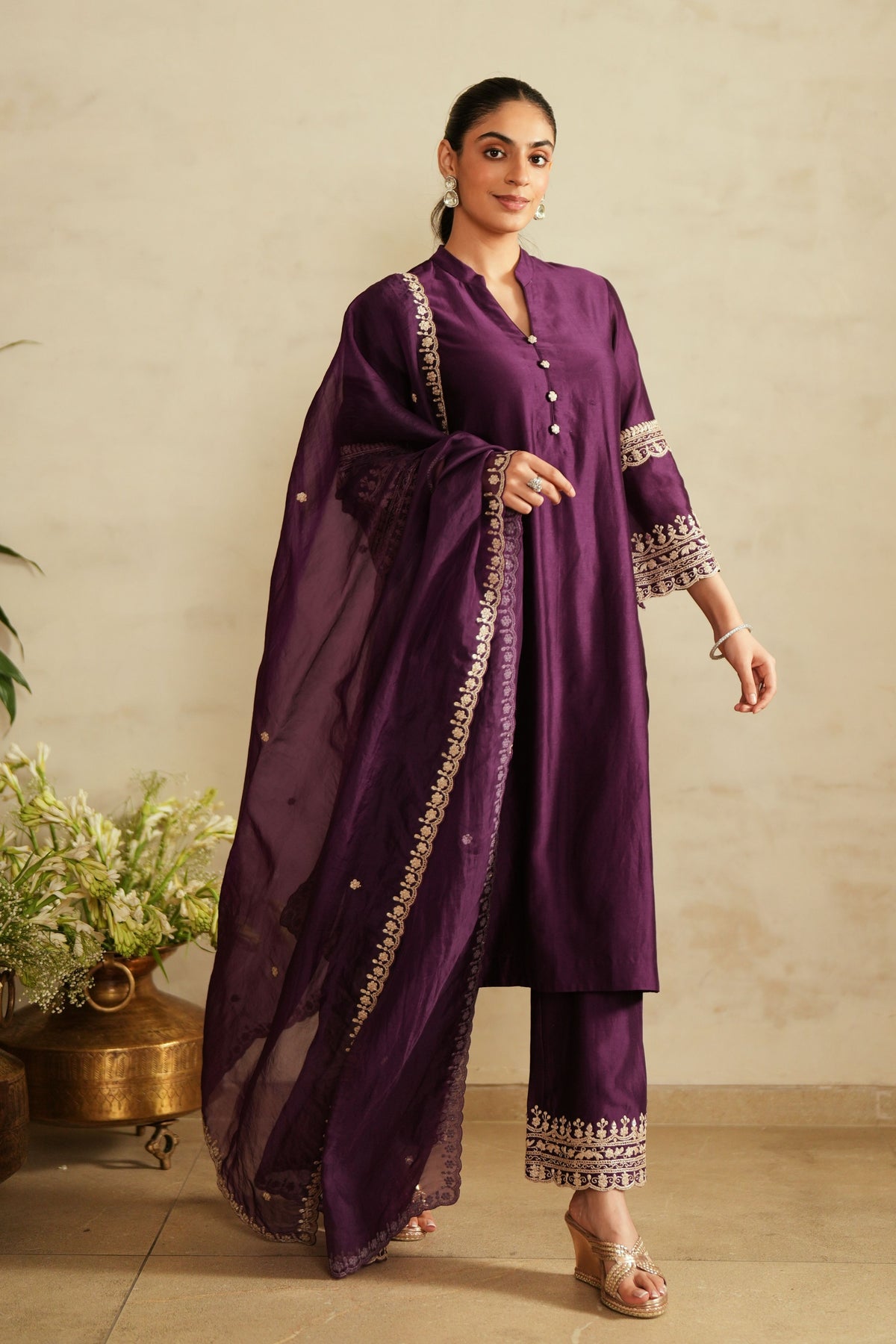 Rituals Purple Kurta Set
