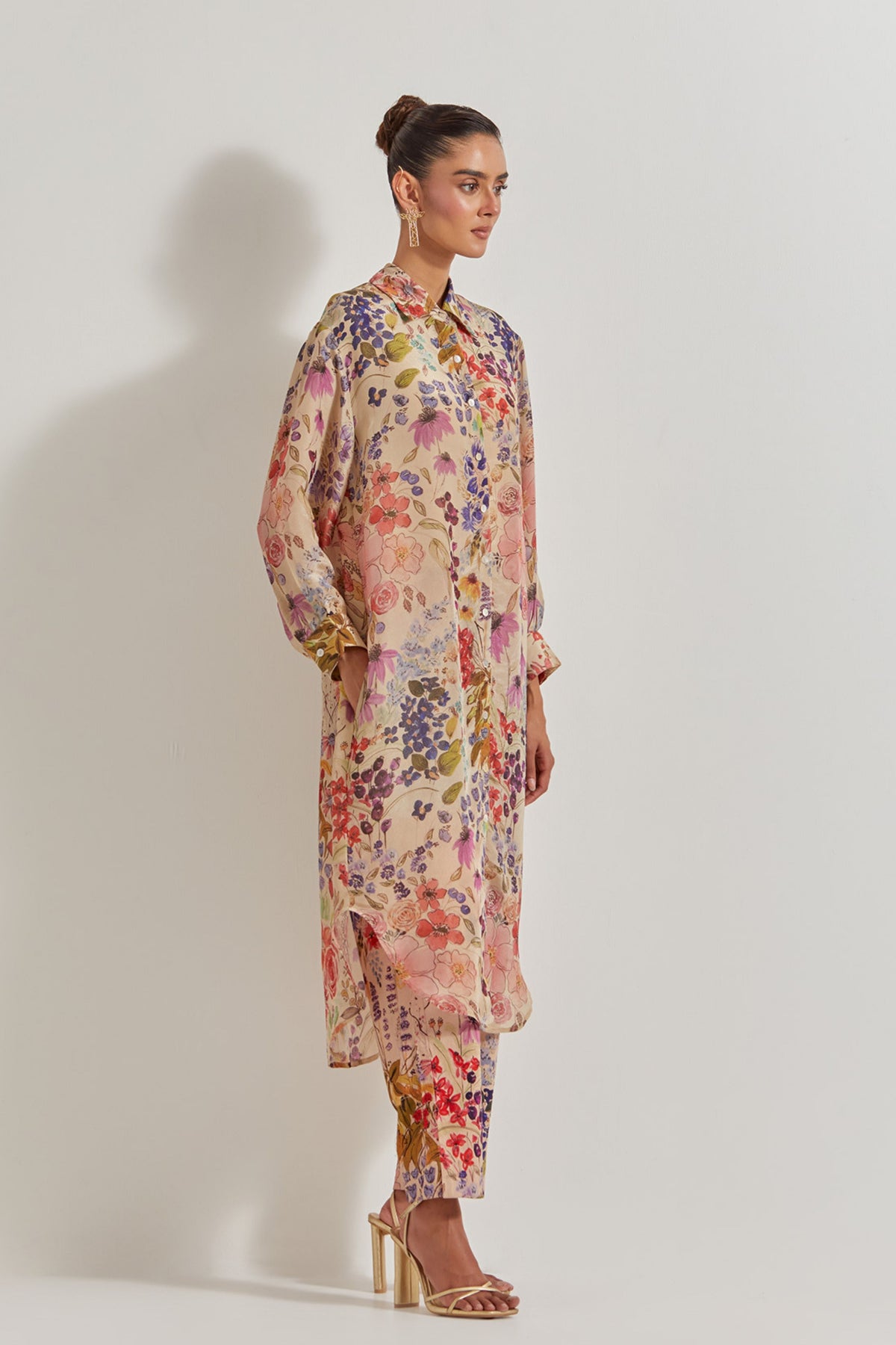 Blooming Burst Tissue Tunic Set
