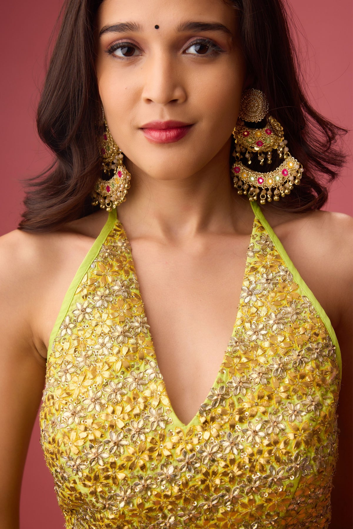 Lime Green Lehenga Set
