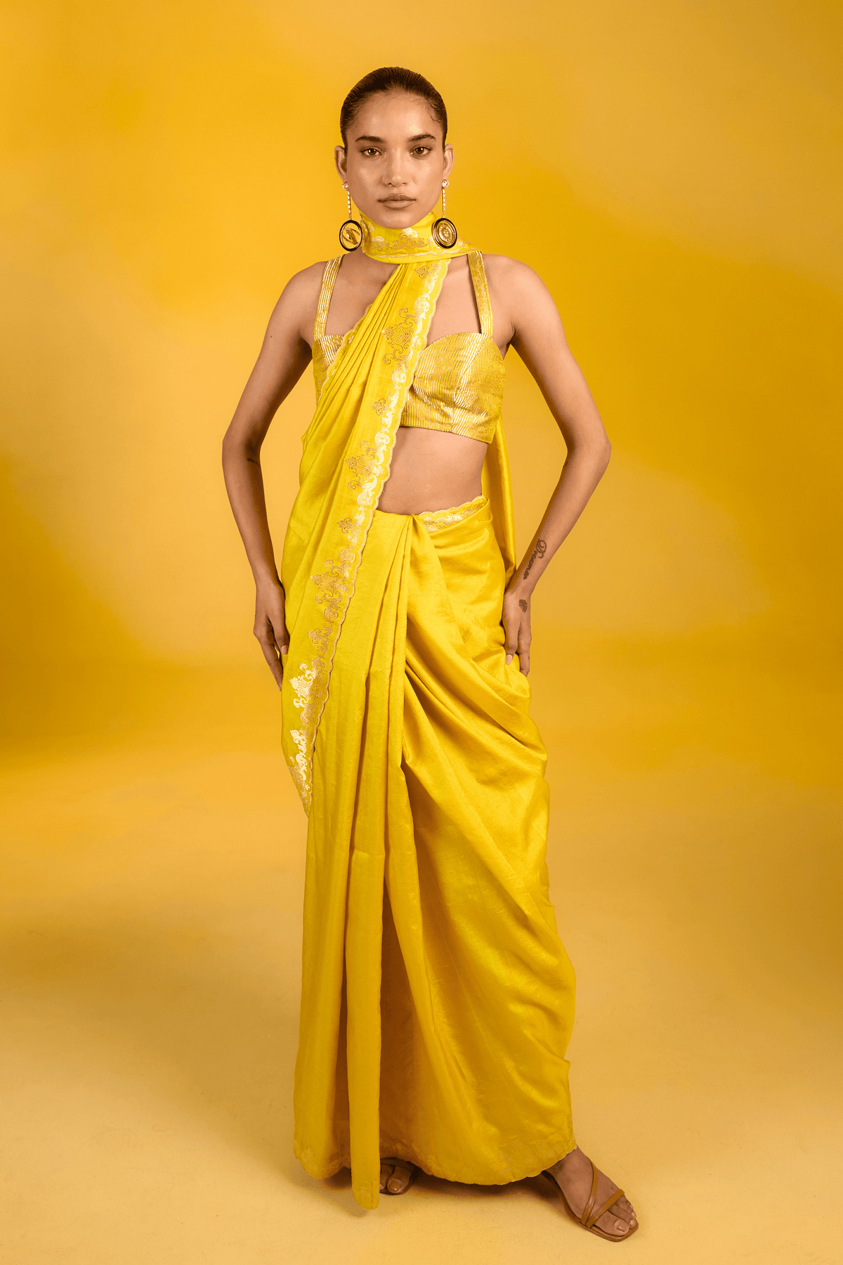 The Pineapple Breeze Saree