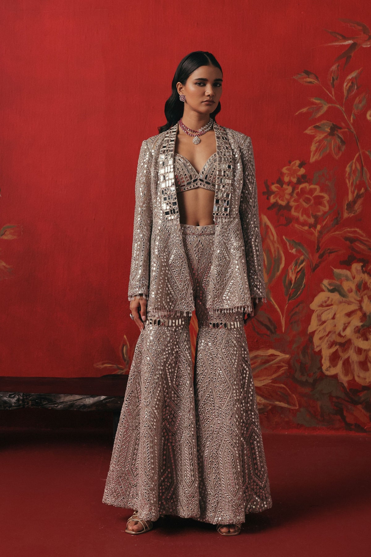 Shawl Collar Jacket Set