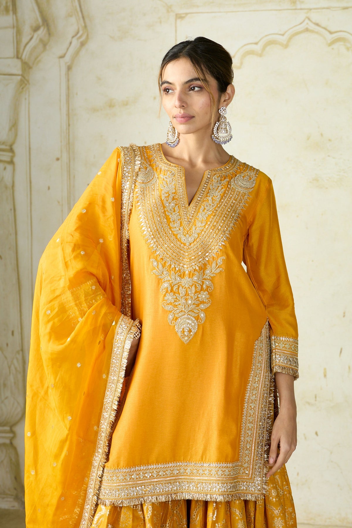 Yellow Ameena Sharara Set