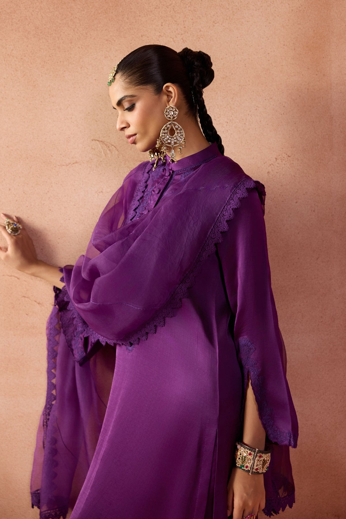 Purple Kurta Set
