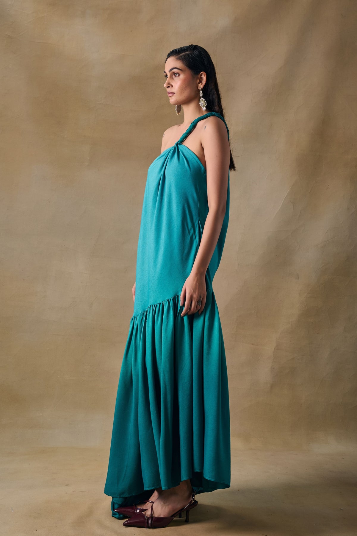 Palm Reverie Ruffle Dress