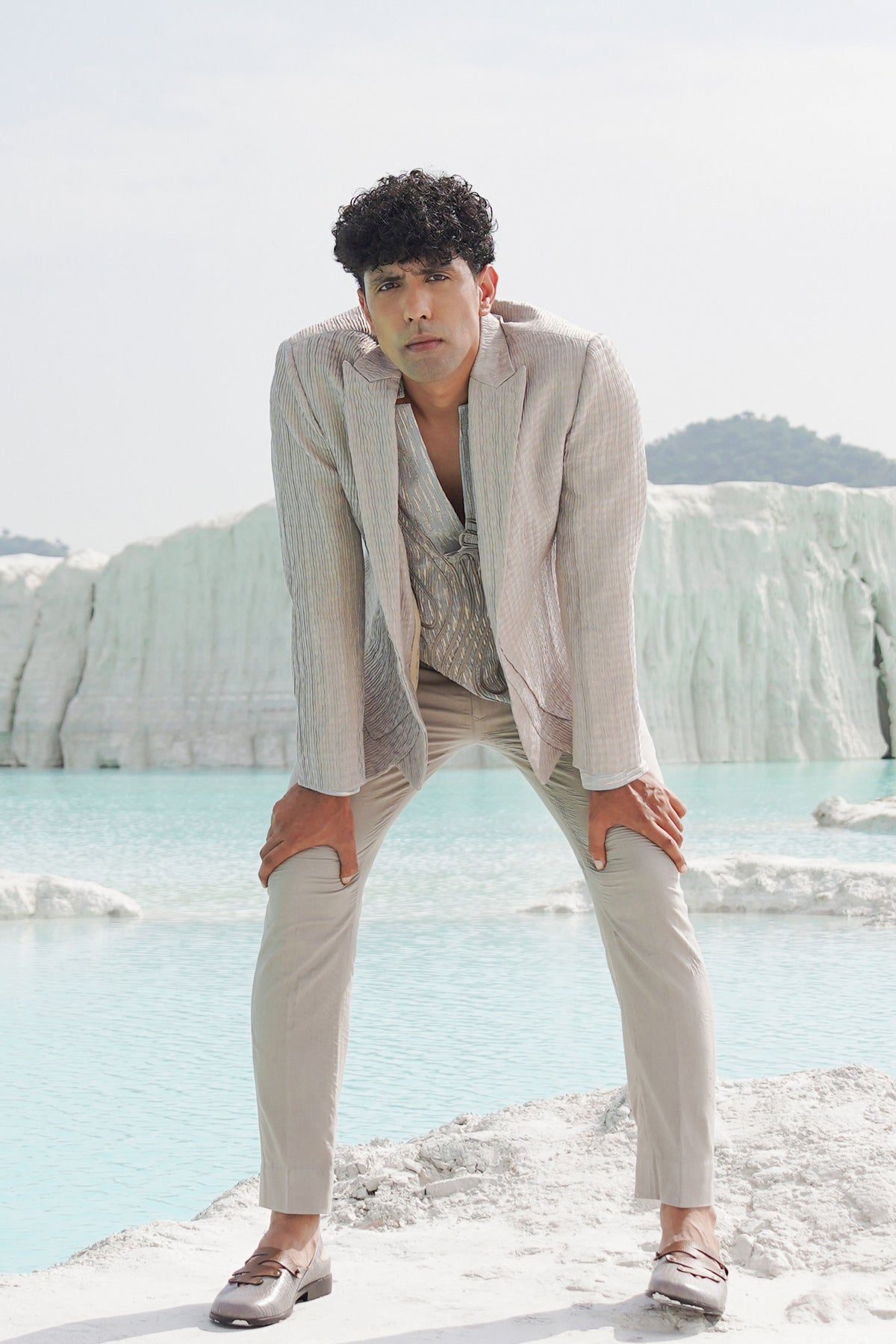 Grey Blazer Set