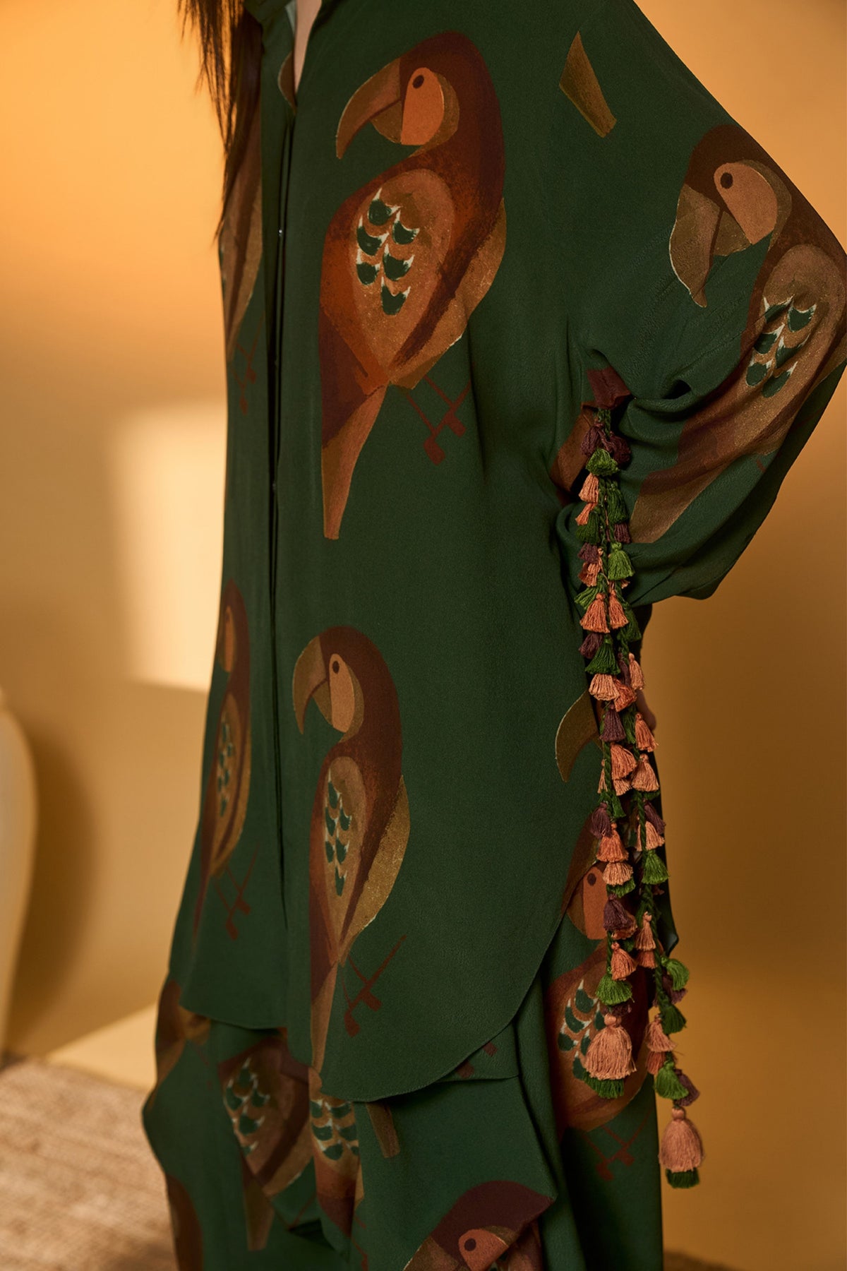 Olive Chirpy Chase Co-ord Set