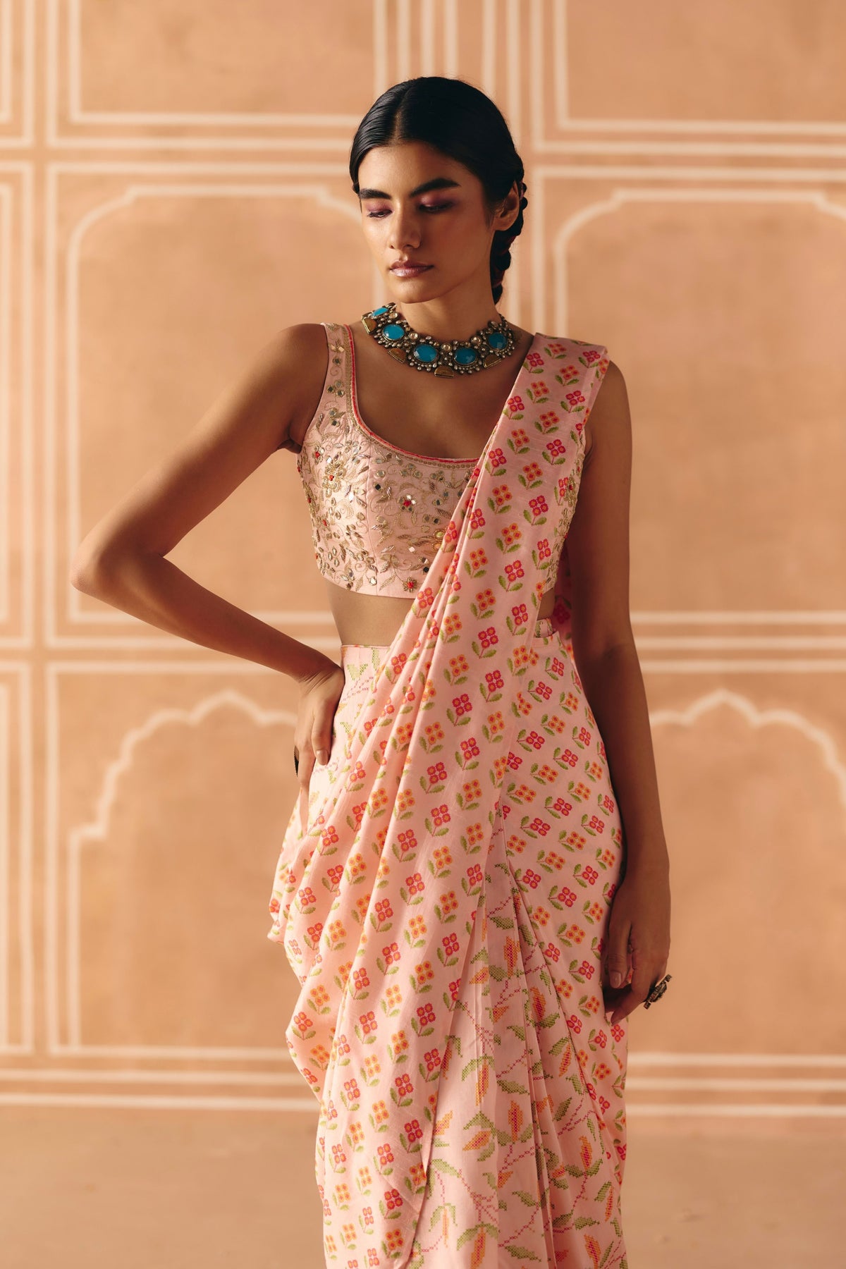 Blush Pink Pre Draped Spree