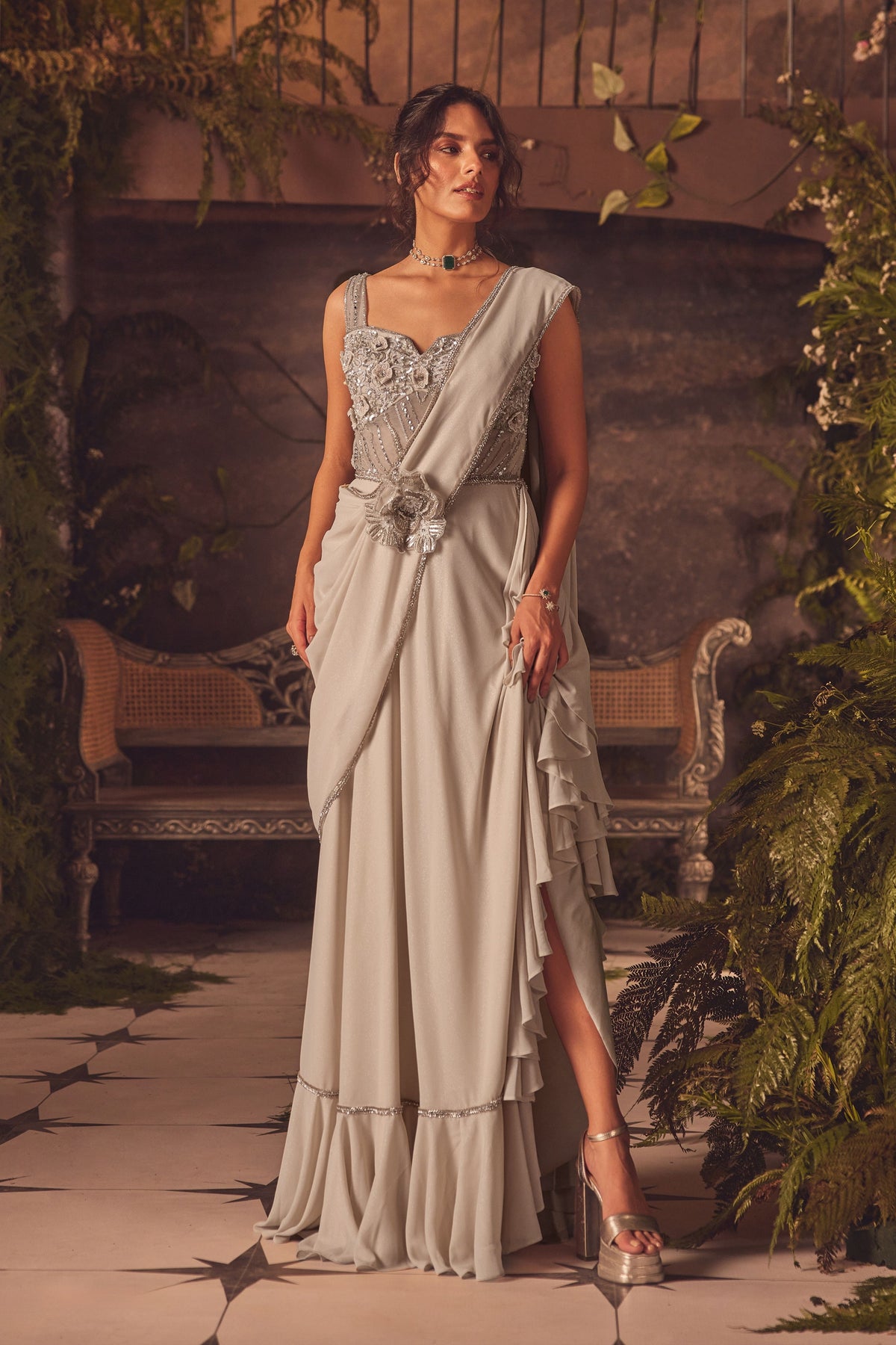 Dusk Draped Gown Saree