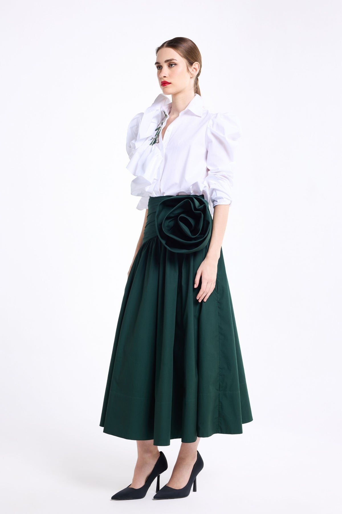 White Ruffled Shirt