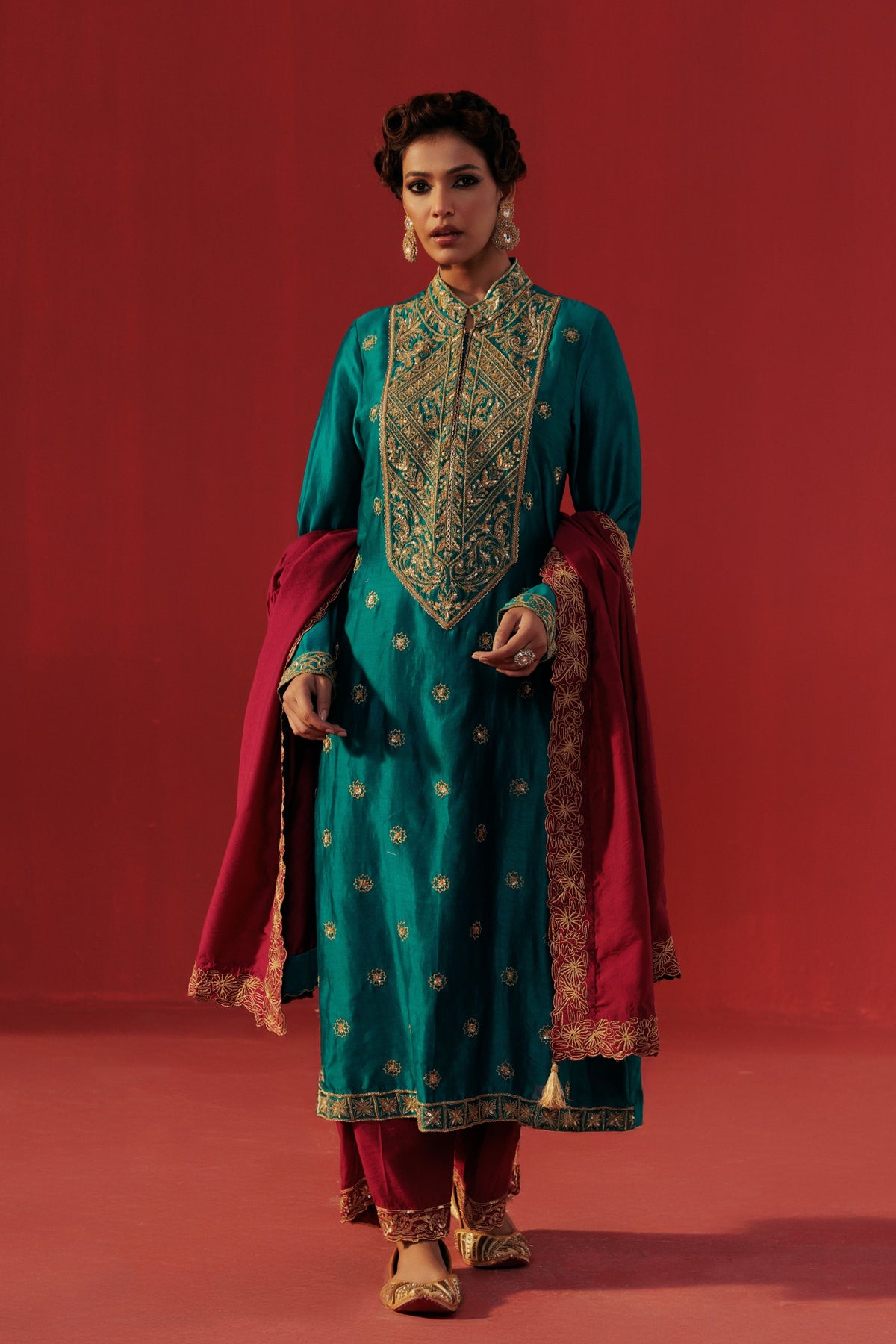 Teal Blue Kurta Set