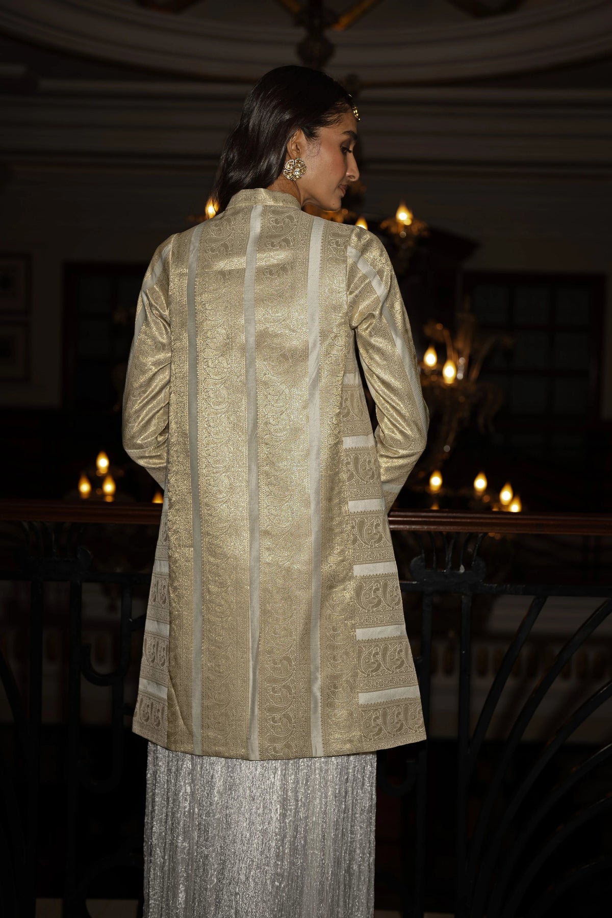 Benares Silk Longline Jacket