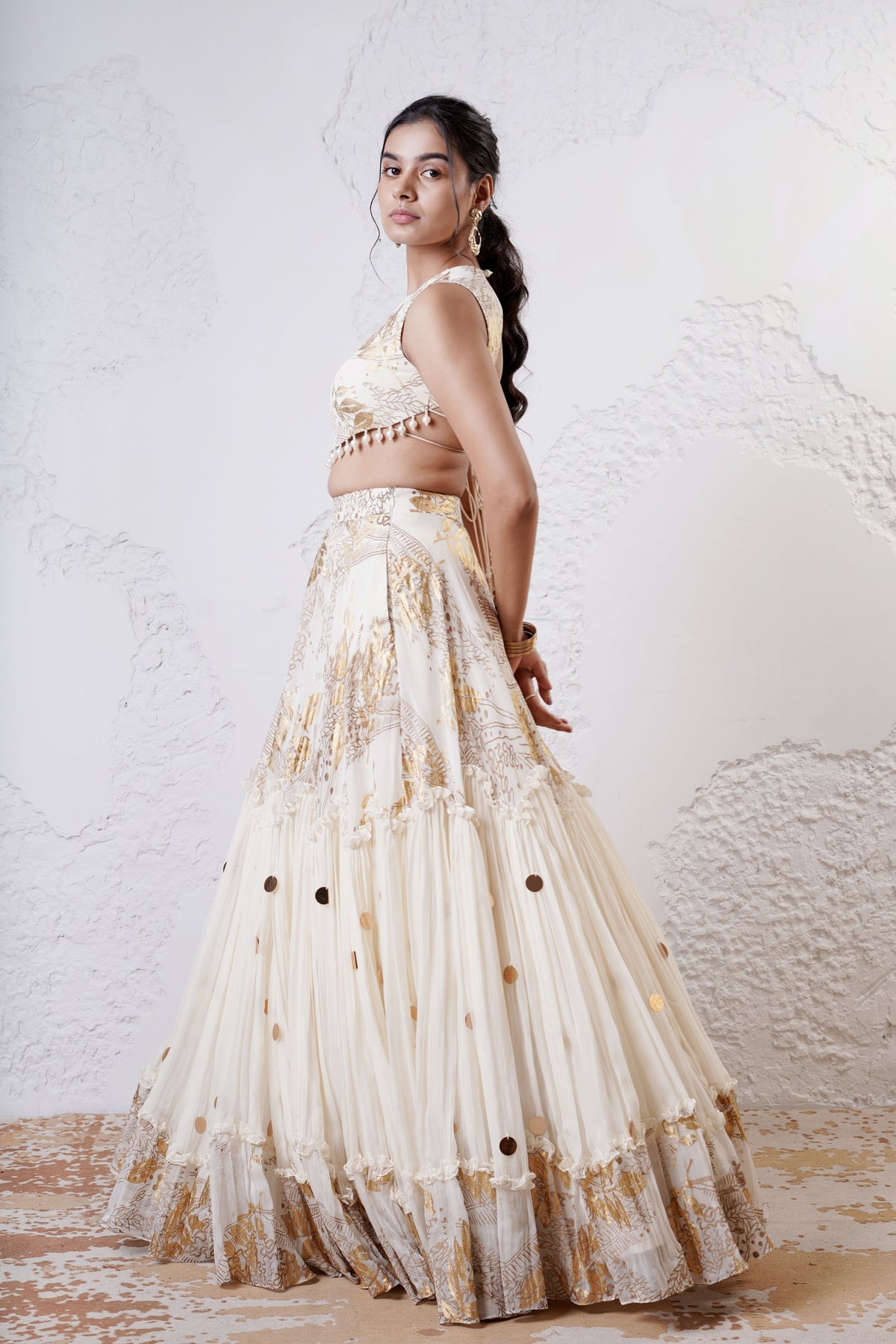 Ivory Lehenga Set
