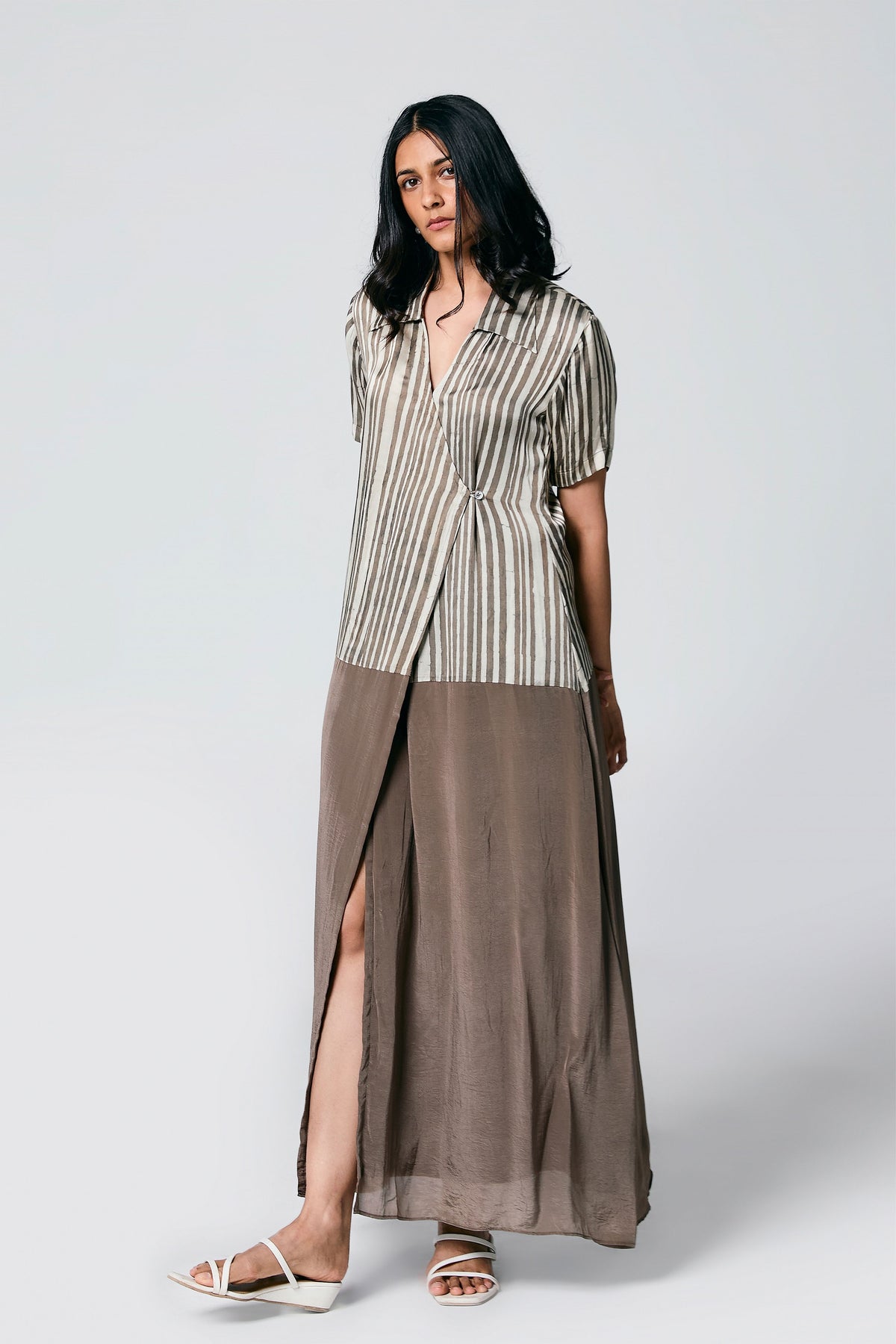 Stripes Ajrakh Dress