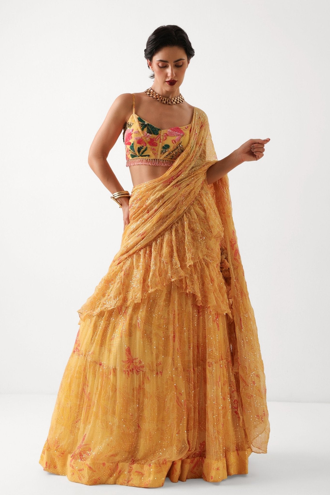 Sun Kissed Lehenga Set - Pallavi Jaipur - Elahe