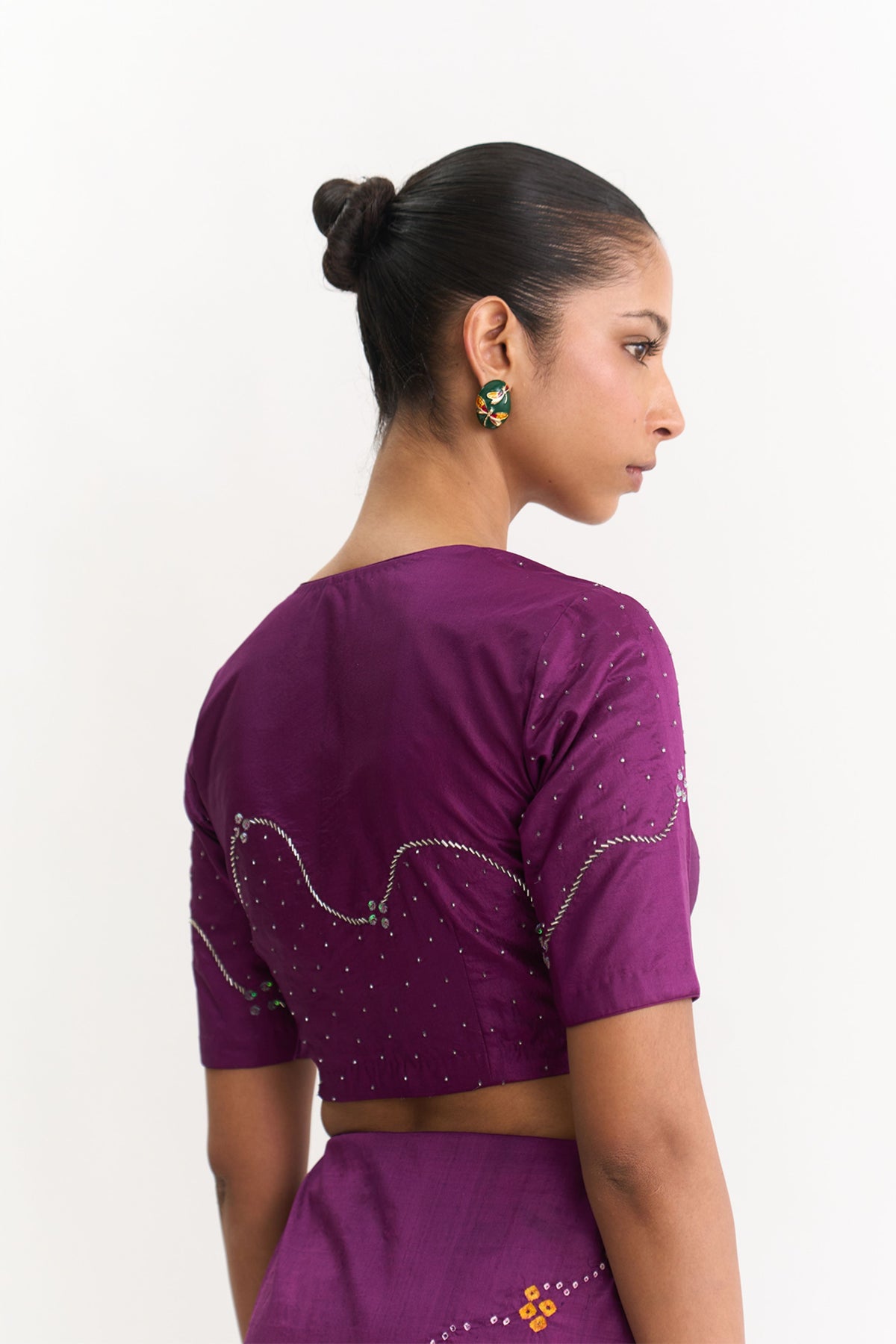 Mori Wine Saree