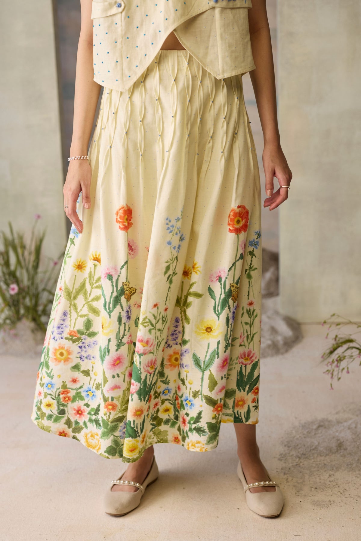 Moonlight Floral Skirt