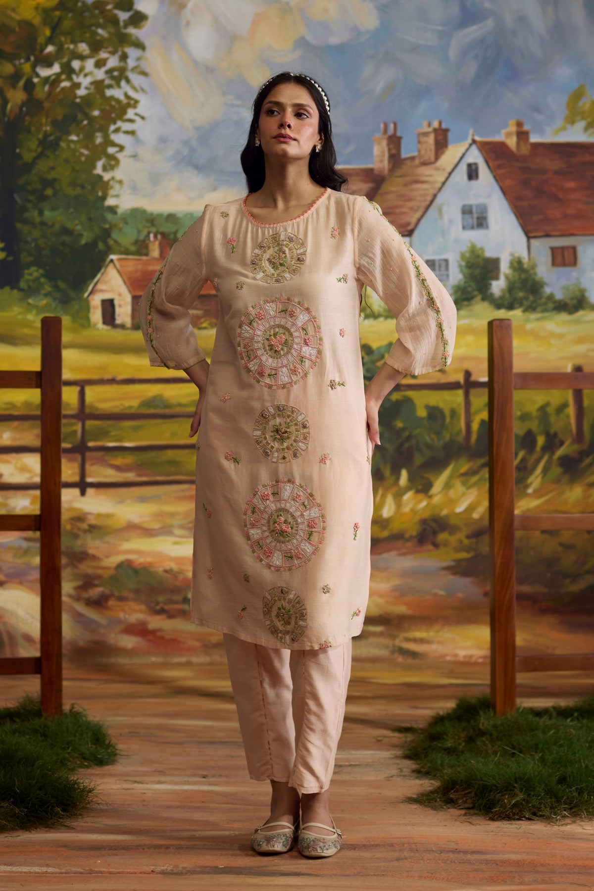 Sorbet Floral Beaded Kurta