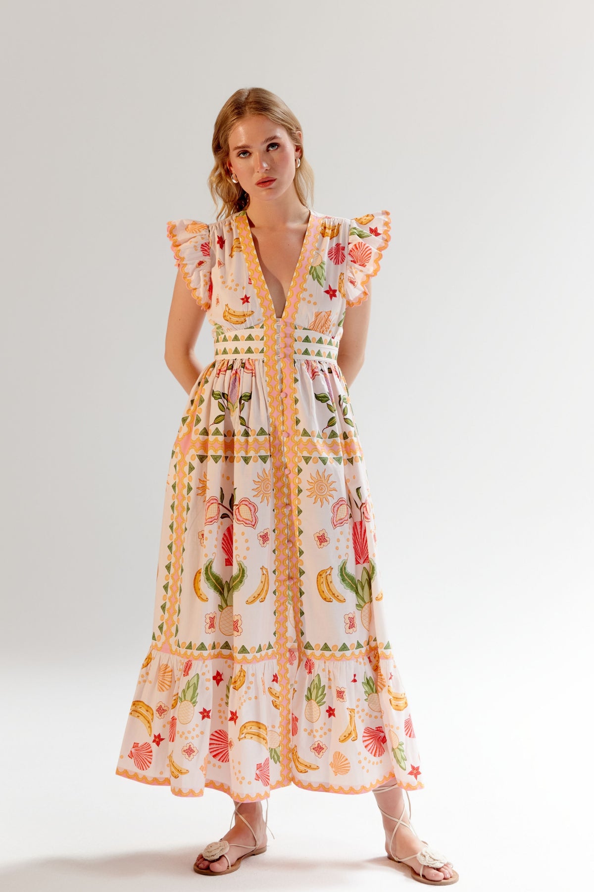 Seashell Ecru Estella Maxi Dress