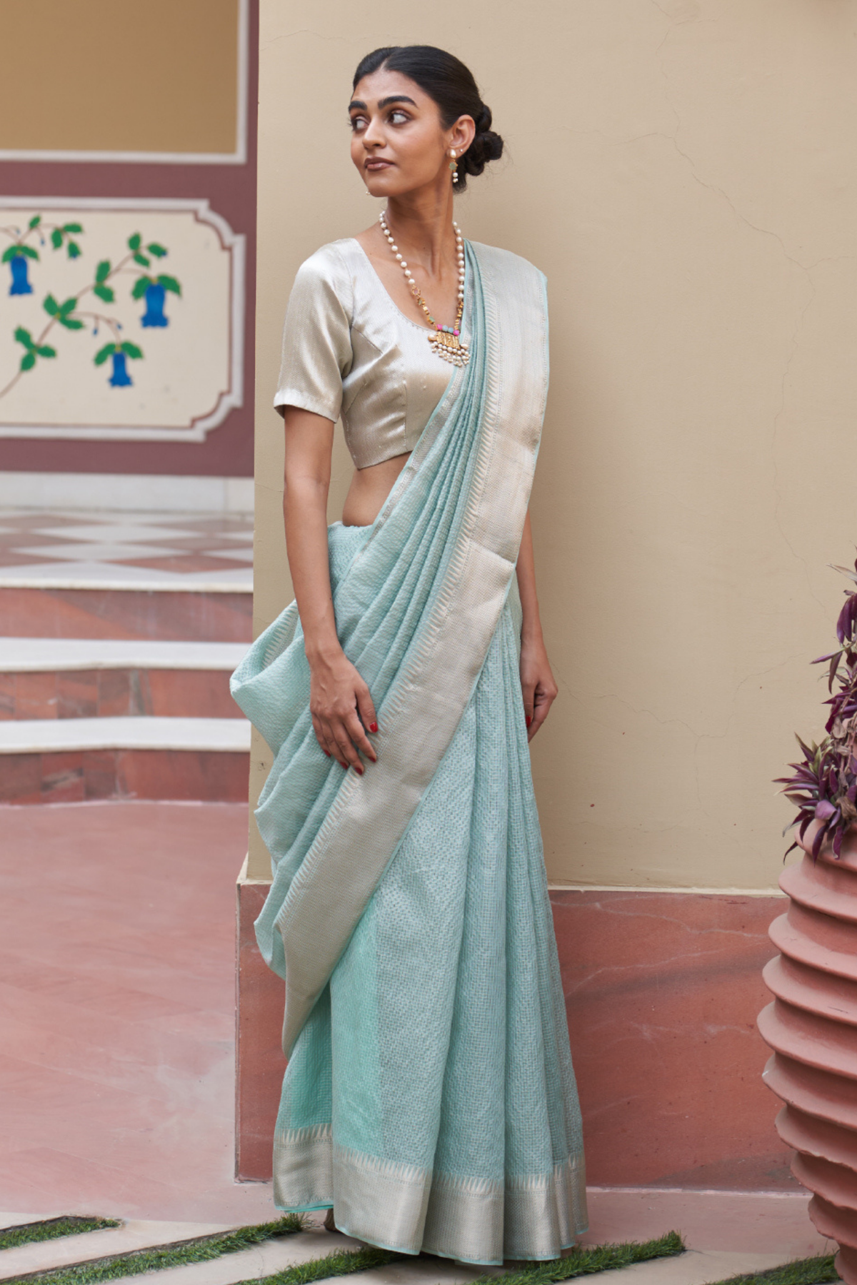 Shobha Blue Saree