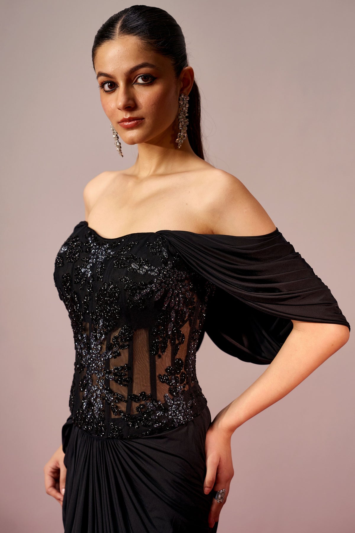 Ash Onyx Corset Skirt Set