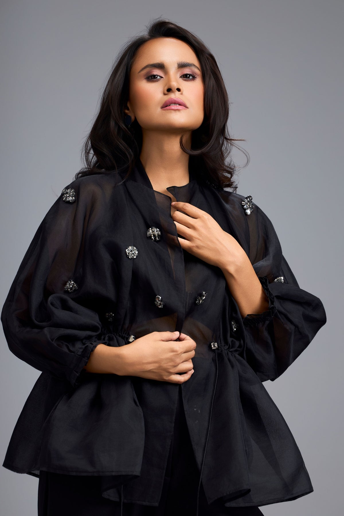 Black Embellished Co-ord Set