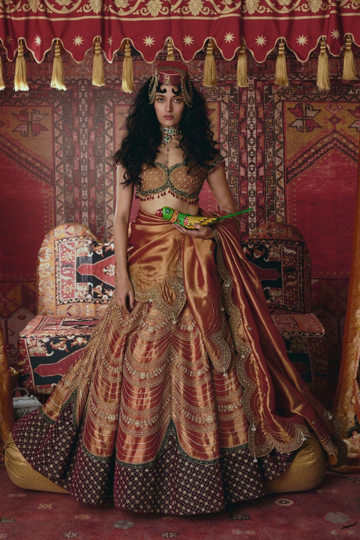 Rust Orange Lehenga Set
