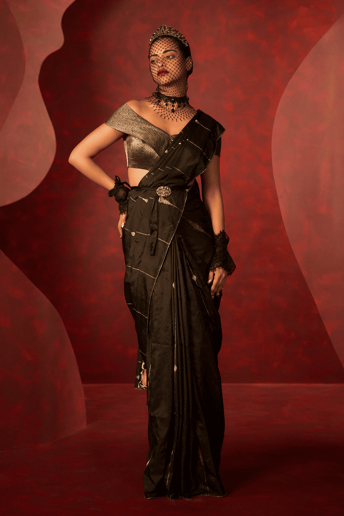 Bridezilla Saree in Black