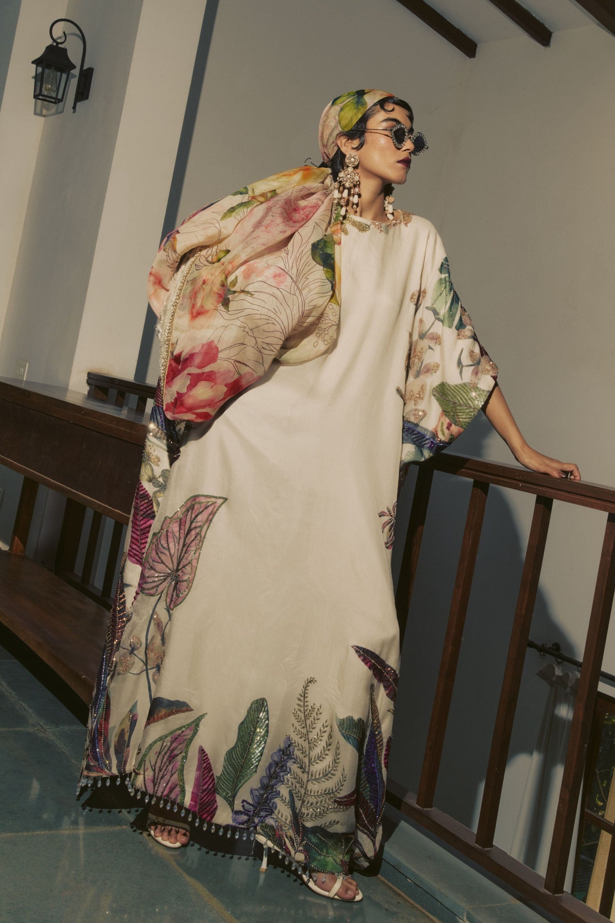 Tropical Printed Kaftan