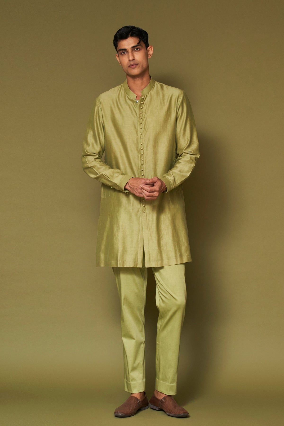 Pistachio Dori Embroidered Bundi Set