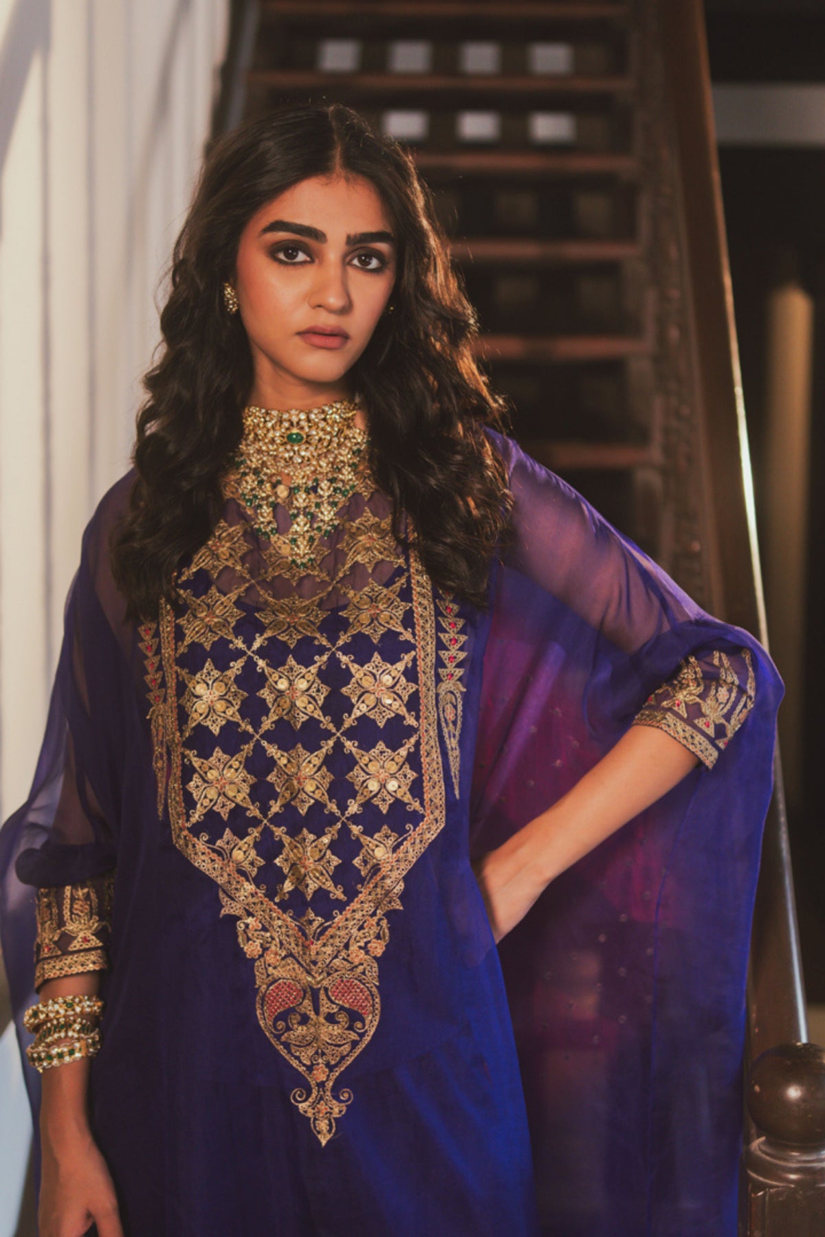 Jyoti Blue Kaftan Set