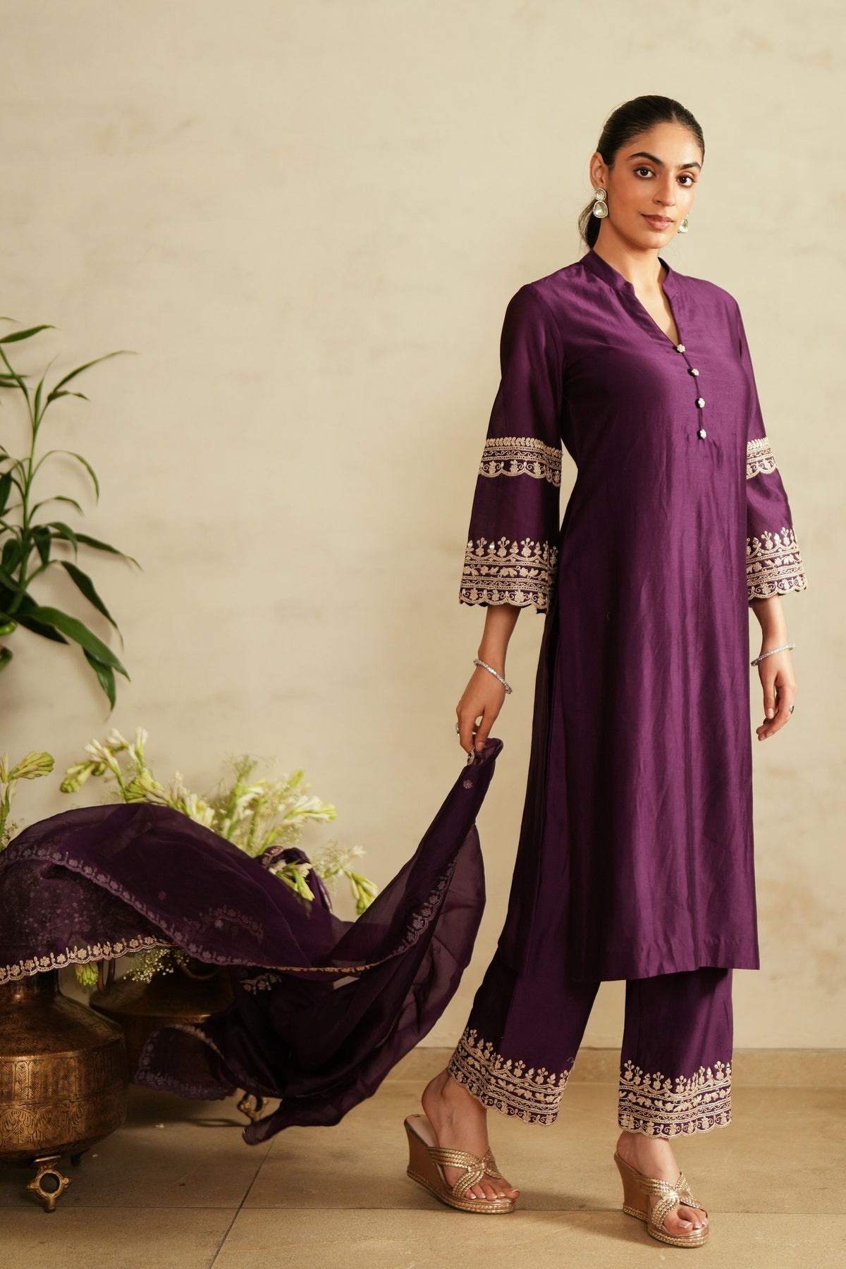 Rituals Purple Kurta Set