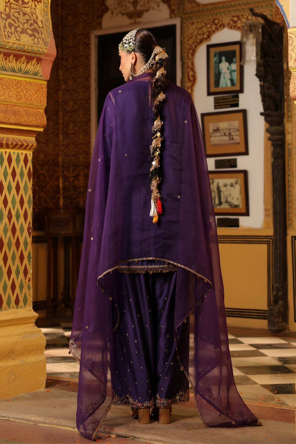 Ahista Purple Short Kurta Set