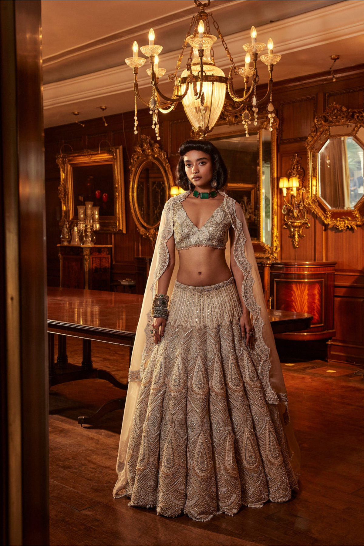 Ihata Beige Lehenga Set