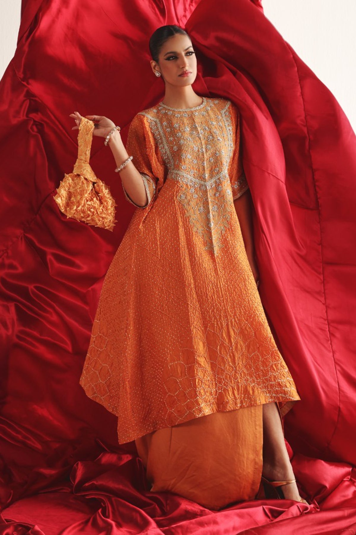 Mandarin Long Kaftan Kurta Set