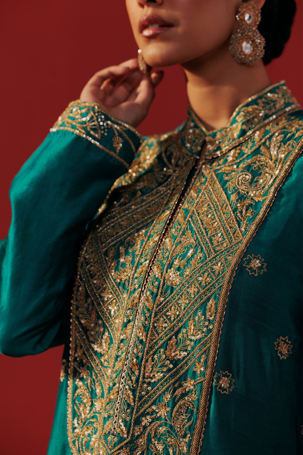 Teal Blue Kurta Set