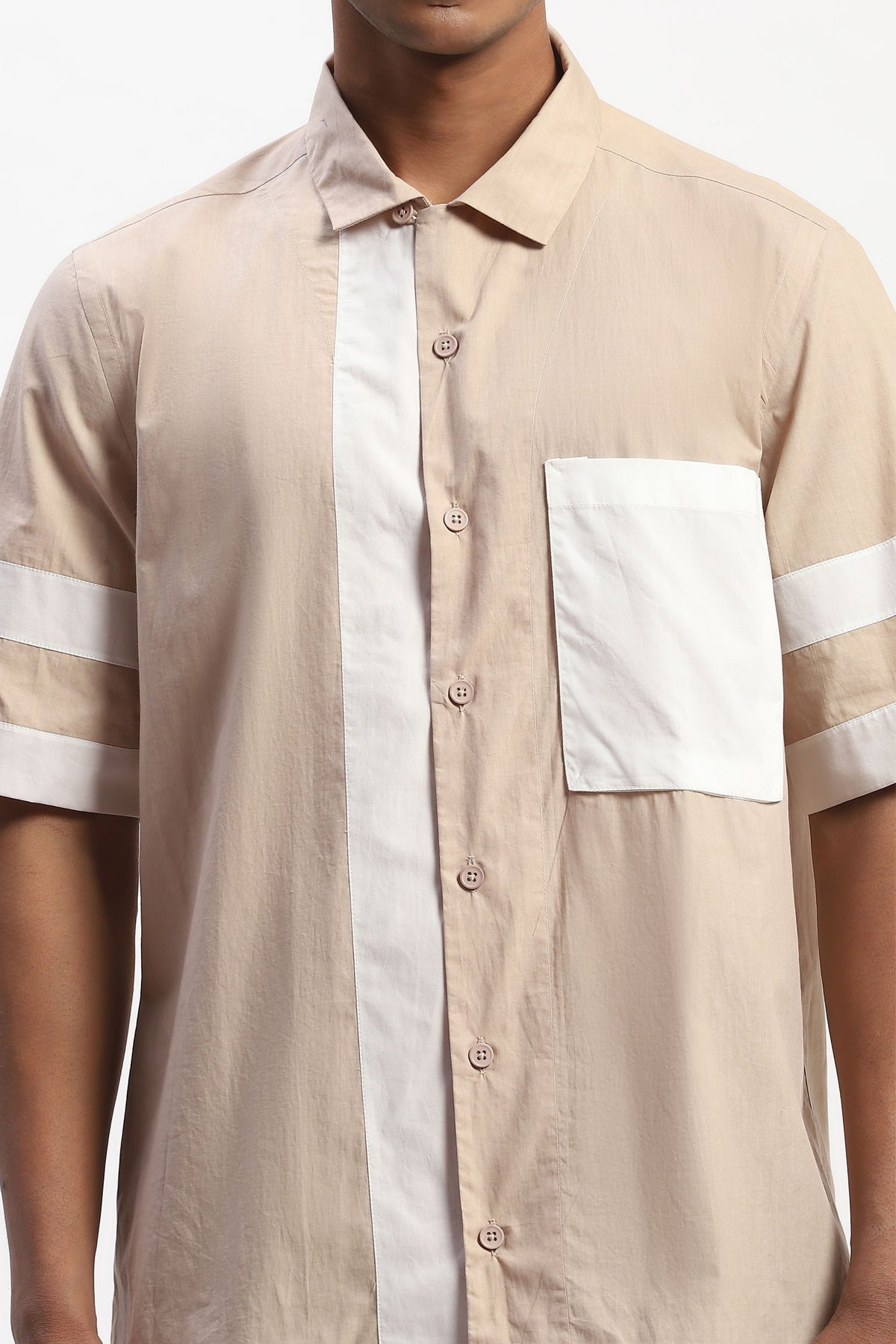 Khaki Patchwork Shirt