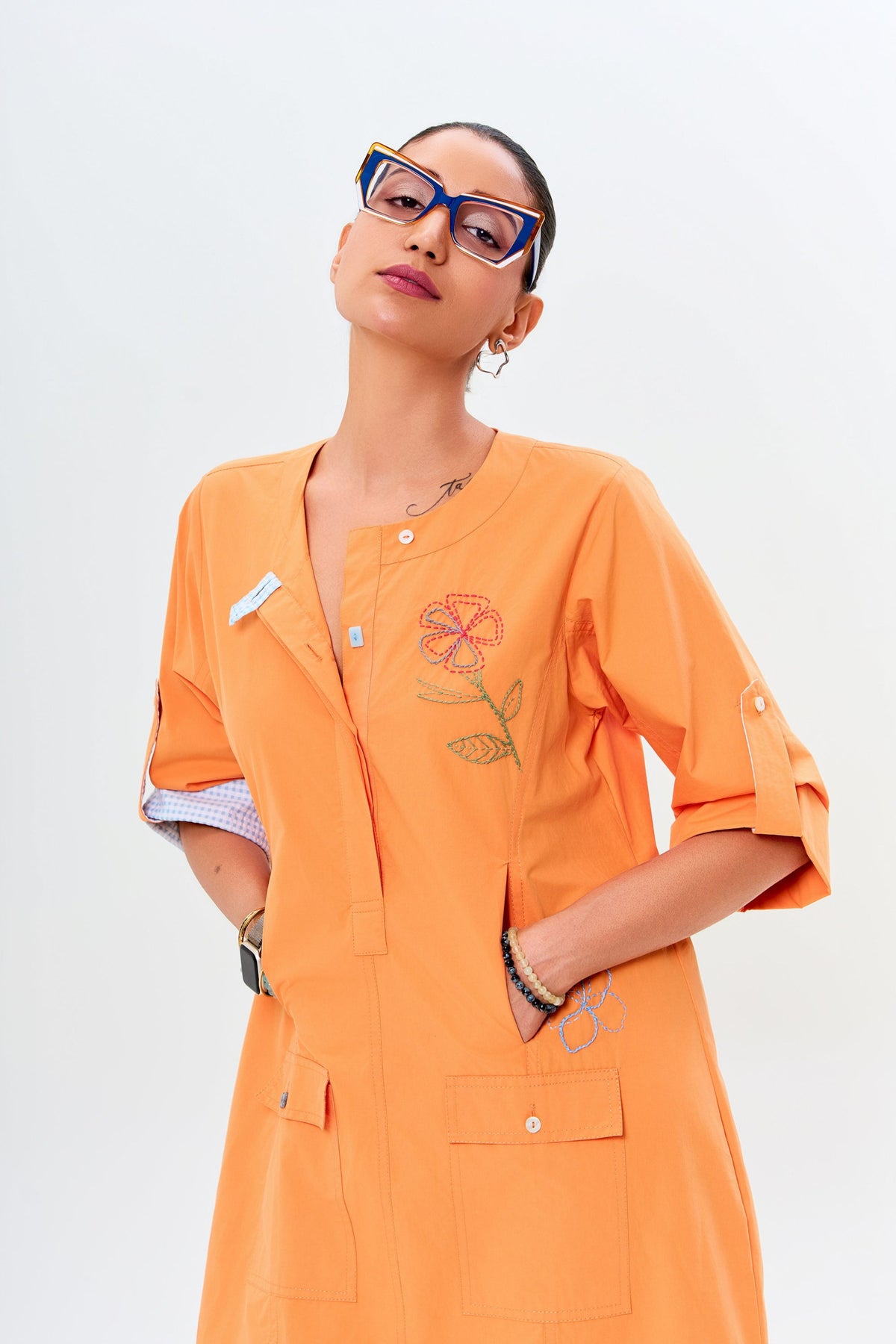 Ava Orange Dress