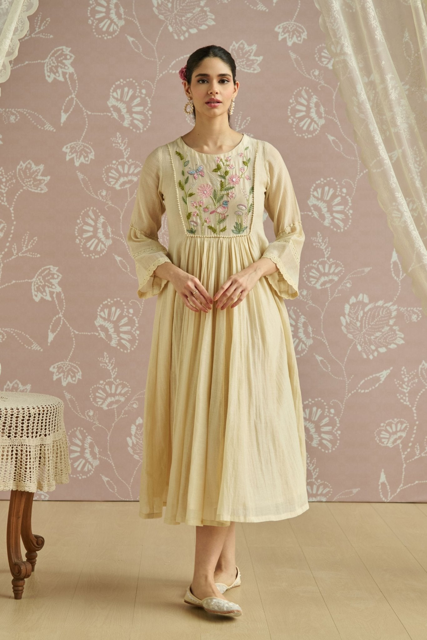 Ivory Sairah Dress - Kritika Dawar - Elahe