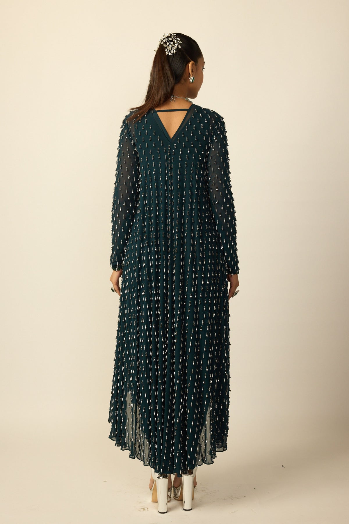 Dark Teal Drop Kurta Set