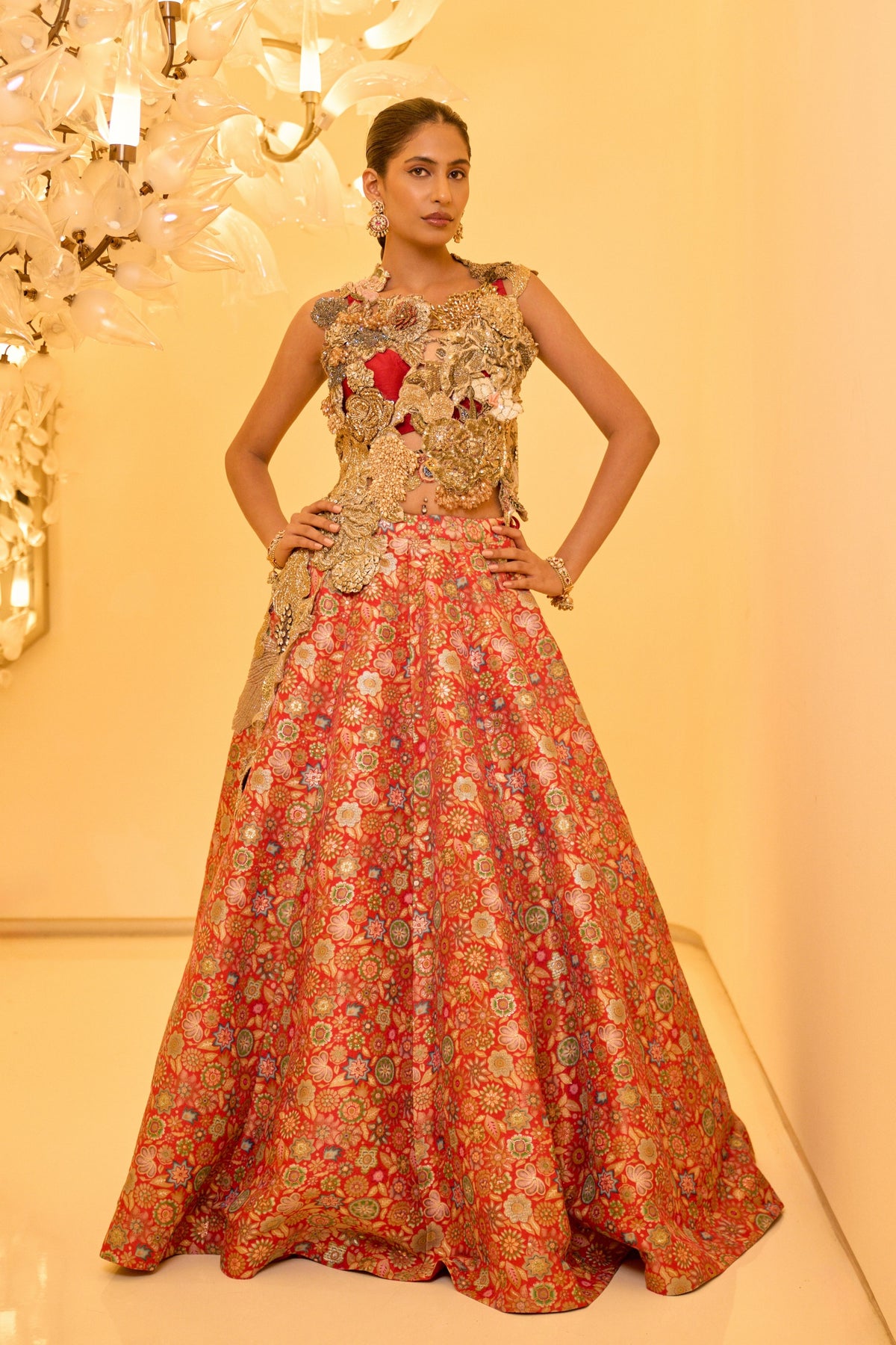Brocade Skirt Set