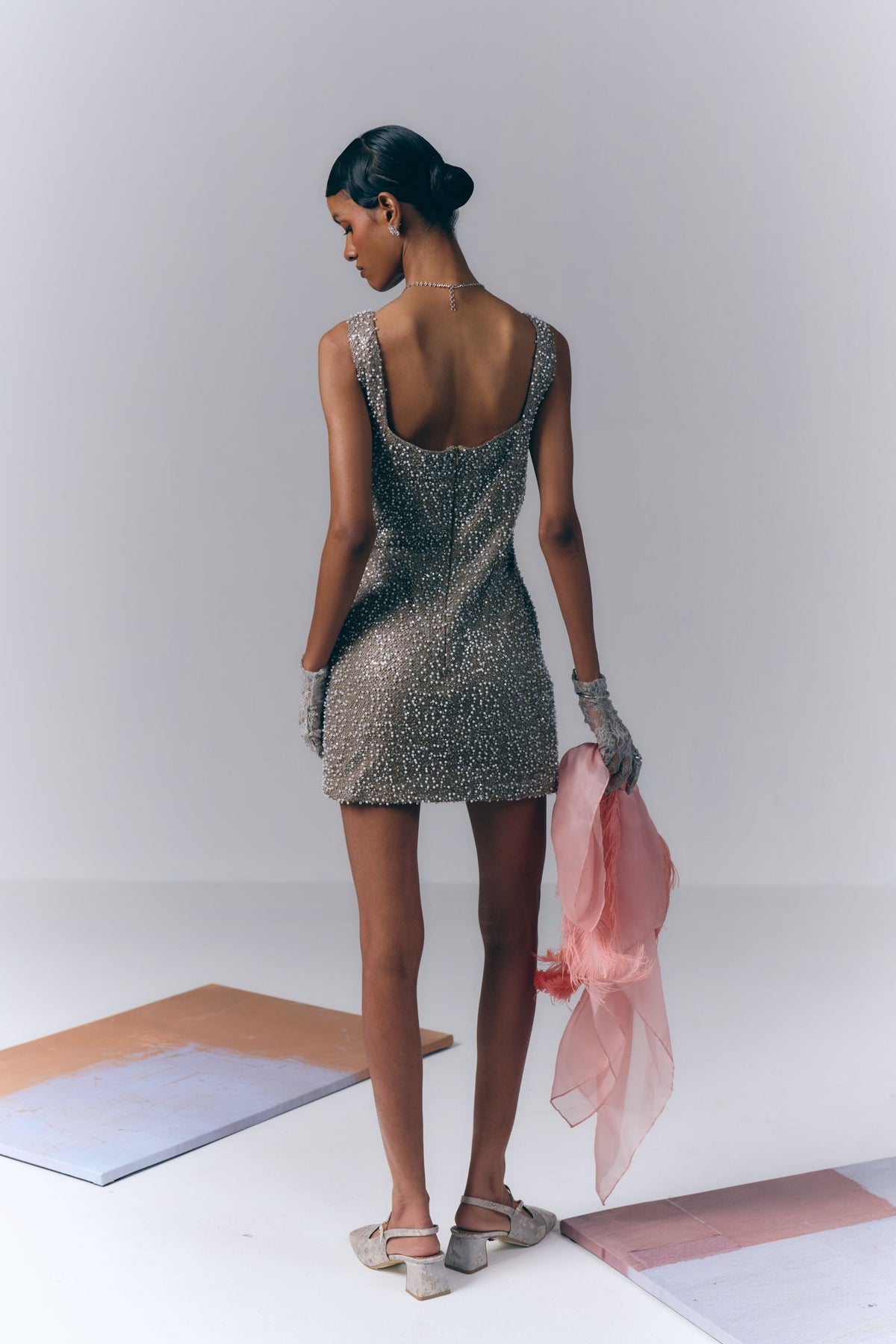 Embroidered Short Dress