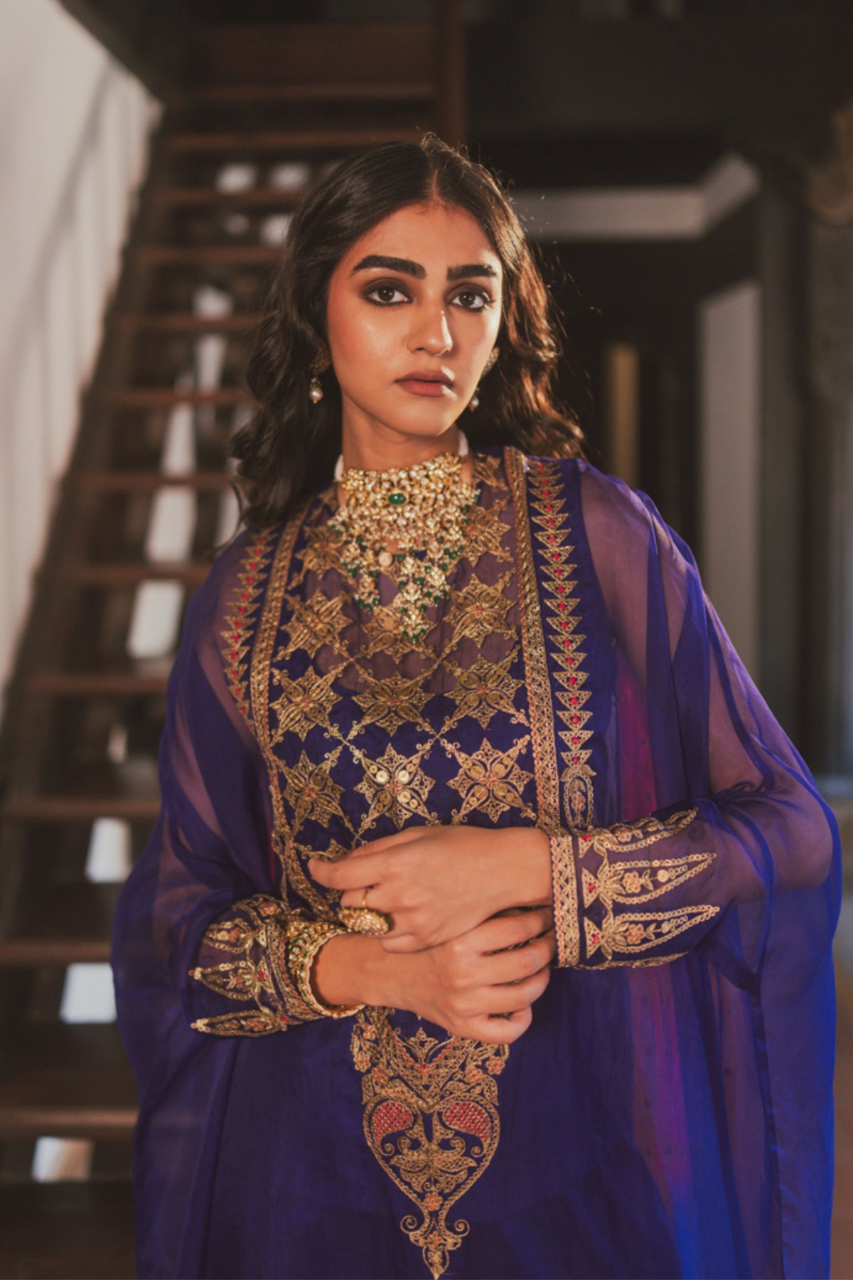Jyoti Blue Kaftan Set